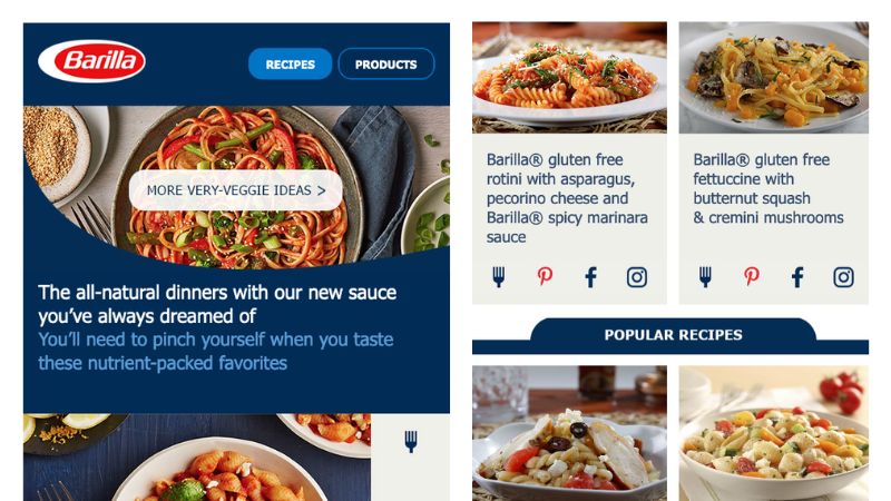 Barilla email example