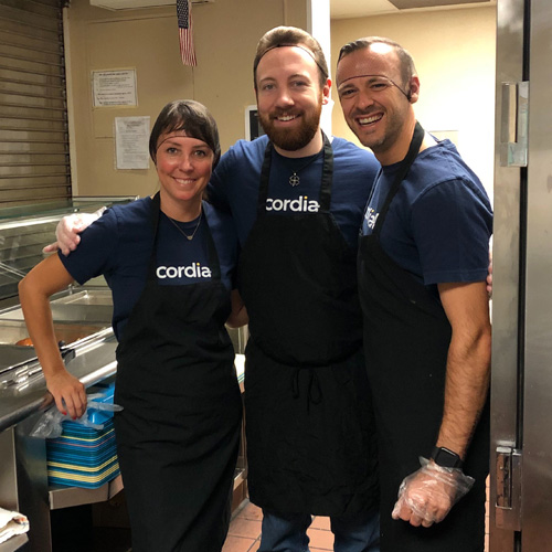 Cordial Cares food bank volunteer event