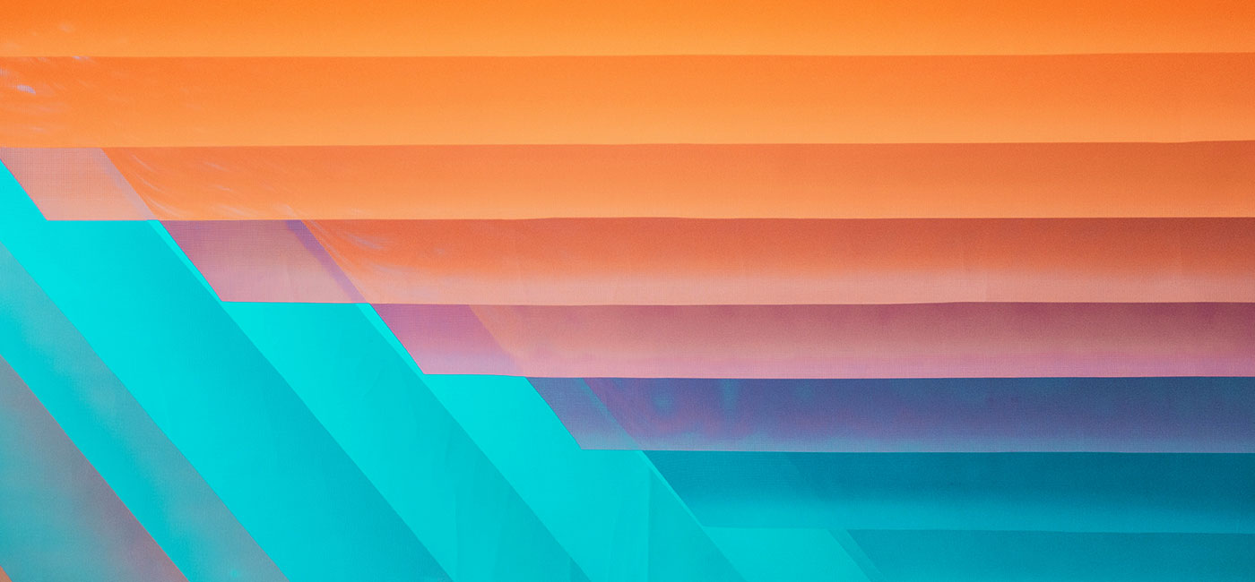 Color blocked building