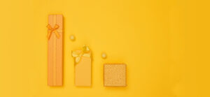 Gifts on yellow