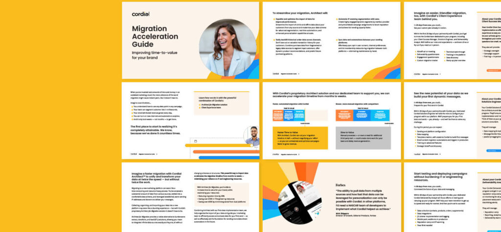 Spread of pages from the migration guide