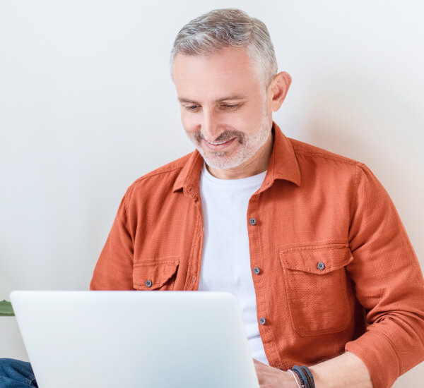 Person working on laptop