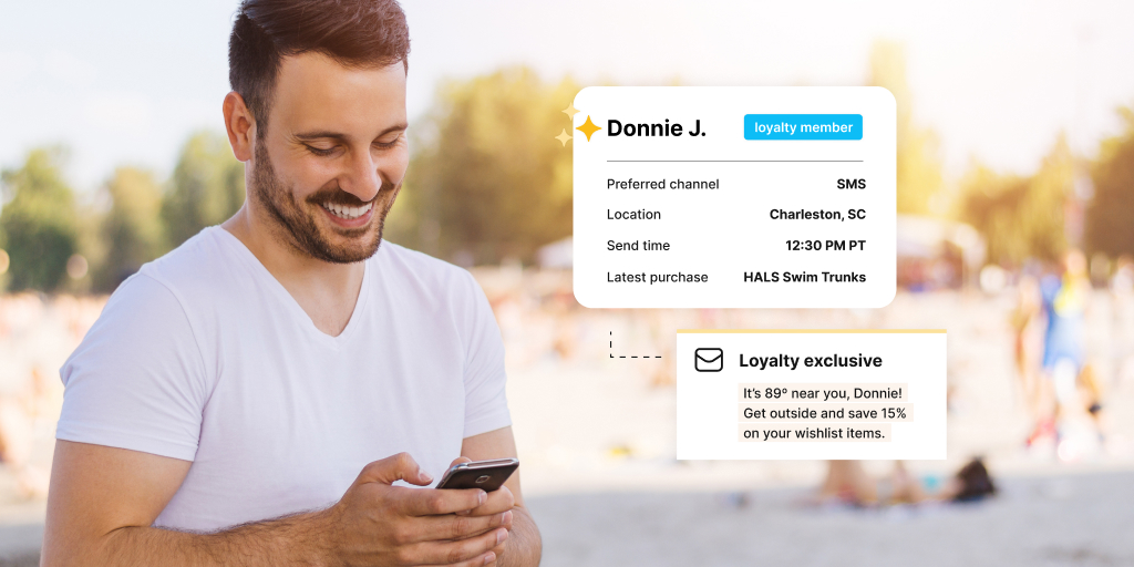 Example of person realizing a message tailored to them via Cordial