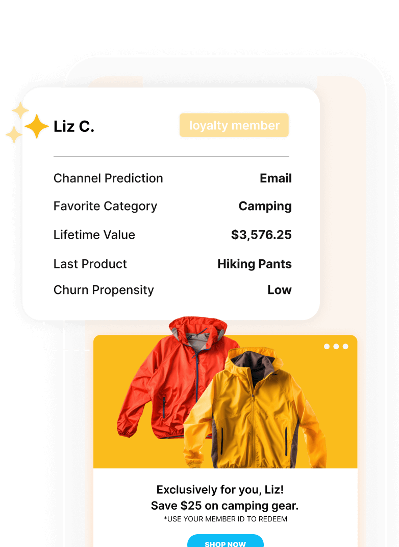 Example of a personalized email message powered by Cordial