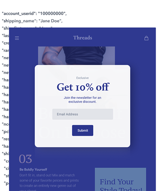 Example of Webforms using Cordial